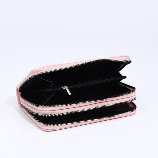 Кошелёк на молниях, цвет розовый - Simaland фото 5