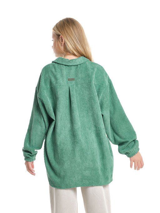 Вельветовая рубашка для девочки 22-7364 бежевый - Mini maxi фото 32