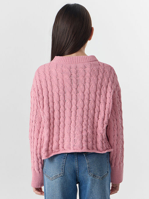 Джемпер для девочек розовый - Mark formelle фото 2