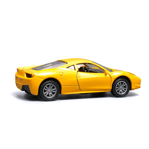 Жёлтая инерционная машинка вид В die-cast , 1:32