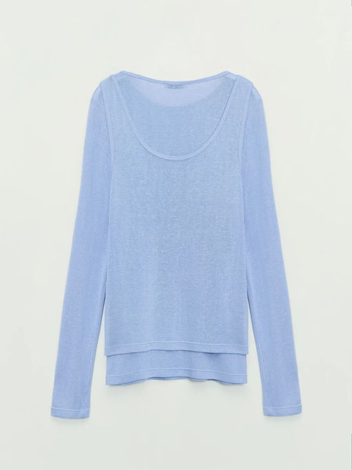 Двойной лонгслив из вискозы / Zarina  фото 8