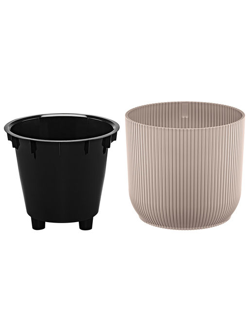Кашпо 8,5 л 26*26*23 см Линея темно-бежевый (модель 659) - Elan gallery фото 8