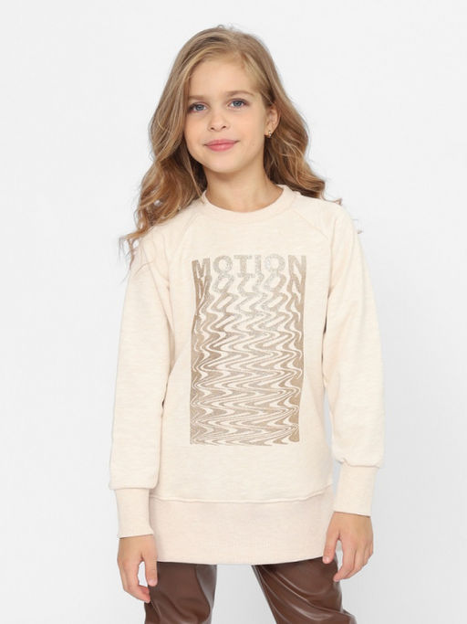 CRB wear/CWJG 63715-13-390 Джемпер для девочки,бежевый меланж/Ex.Cherubino  фото 2