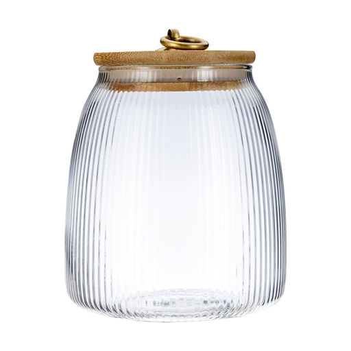 Банка 950 мл стеклянная с бамбуковой крышкой,Linea LANTERN арт. 93-HO-LA-01-950
