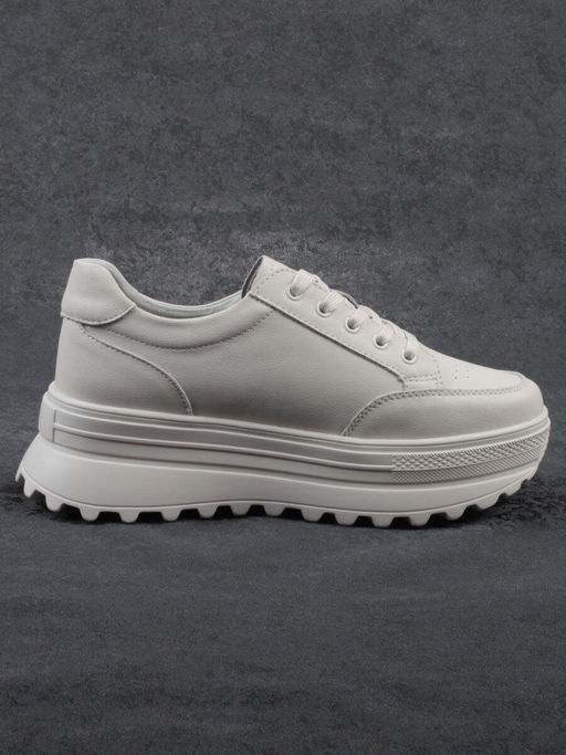 03-YC282-2 BEIGE Кроссовки женские (натуральная кожа) - Фабричный китай фото 12