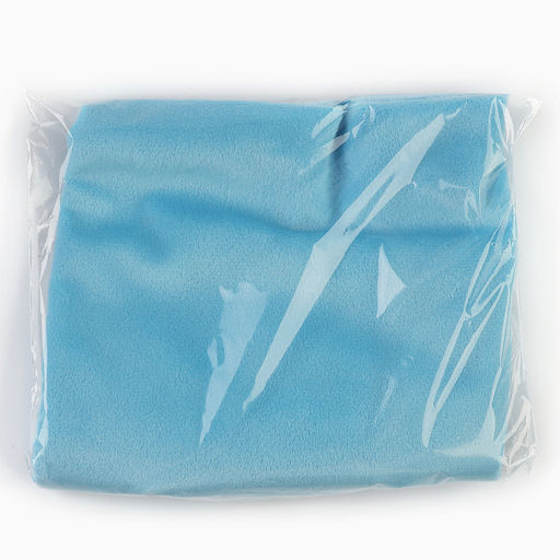 Ткань для рукоделия, плюш, голубой, лоскут 50 × 50 см