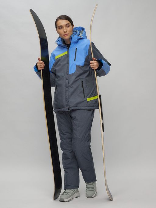 Горнолыжный костюм женский большого размера синего цвета 02282-1S - Chunmai фото 4