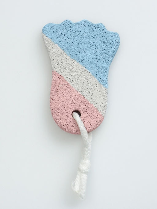 Цена за 14 шт. Пемза для педикюра «Ступня», с подвесом, 9×6 см, в коробке, разноцветная