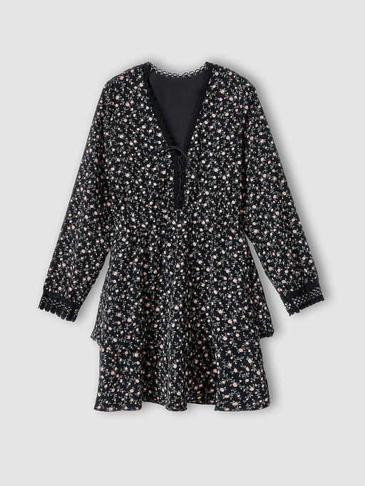 Платье женское черное с цветочным принтом - Mark formelle фото 4