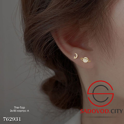 Серьги женские луна и юпитер - Zum ming фото 4