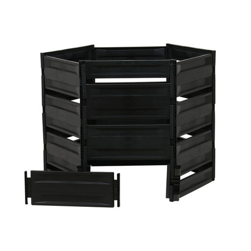Компостер пластиковый, 800 л, 125 × 105 × 84 см, чёрный