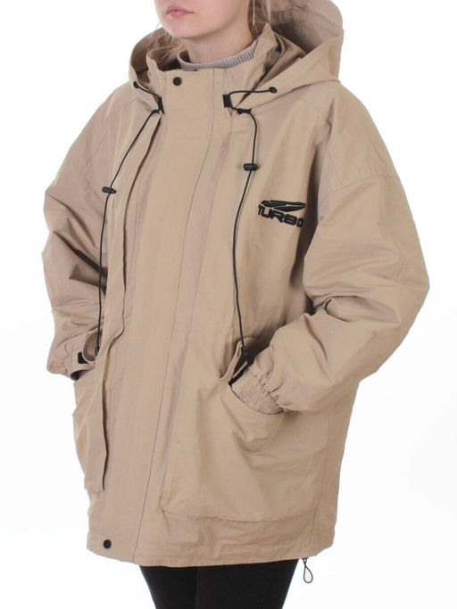 3096 BEIGE Куртка демисезонная женская (100 гр. холлофайбер) - Fashion фото 5