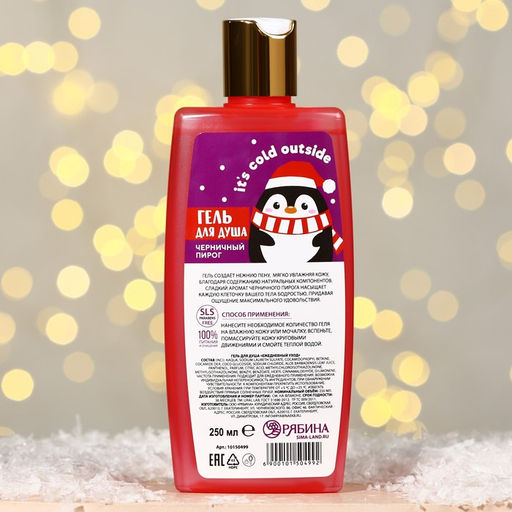 Winter Melody, гель для душа, 250 мл, черничный пирог - URAL LAB фото 2