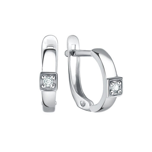 Серьги из серебра куб.циркон., Л-10085