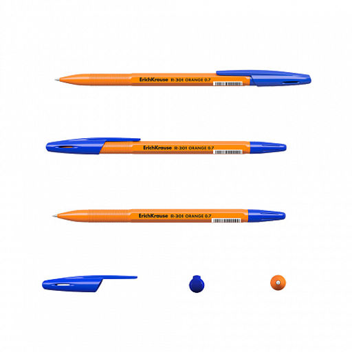 Цена за 50 шт. Ручка шариковая ErichKrause R-301 Stick Orange 0.7, цвет чернил синий (в коробке по 50 шт.)  фото 32