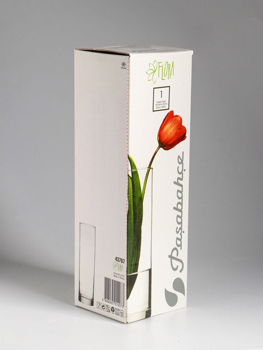 Ваза «Мираж», прямая, h=26 см, стекло