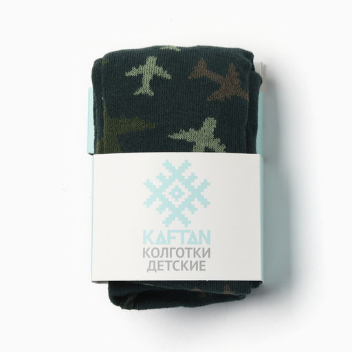 Колготки детские KAFTAN «Самолёты», рост 104-110 см, зелёные