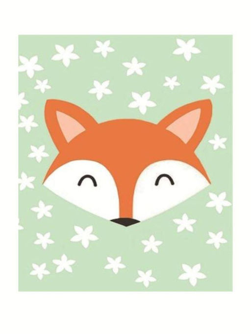 Алмазная мозаика без подрамника "Лиса", 15х20 см