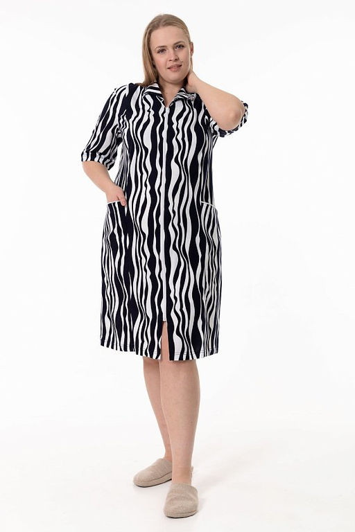 Халат М324282сб синий/белый - Елена фото 2