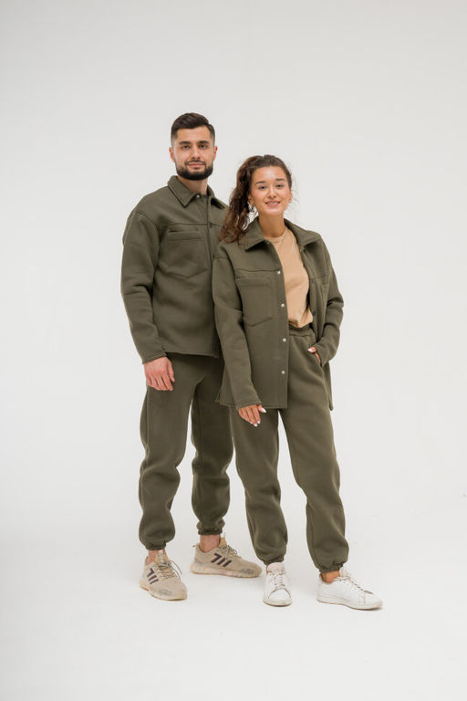 Футер 3х нитка С НАЧЁСОМ унисекс костюм из рубашки и джоггеров - Knitka wear фото 5