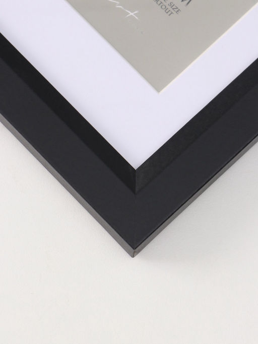 Фоторамка для фото 10×15 см, с паспарту (7×10 см), Anna, МДФ, чёрный (пластиковый экран)