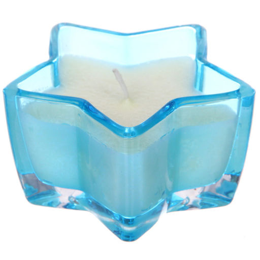 Свеча в стакане "Звездная ночь" 10,5*5,5 см, Голубой