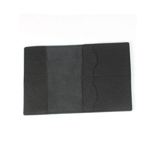 Обложка/футляр для паспорта Croco-П-1108 натуральная кожа 1отд, 2карм, черный флотер (40) 265356  фото 2