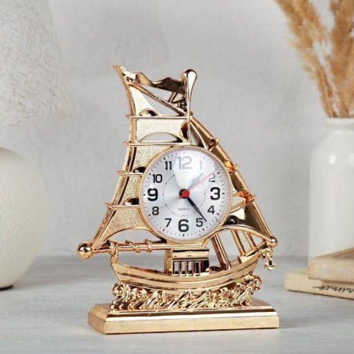 Часы настольные Корабль 17х5х21 см / F528 /уп 96/ - Галеонтрейд фото 2