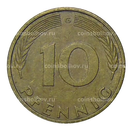 Монета 10 пфеннигов 1982 года G Германия