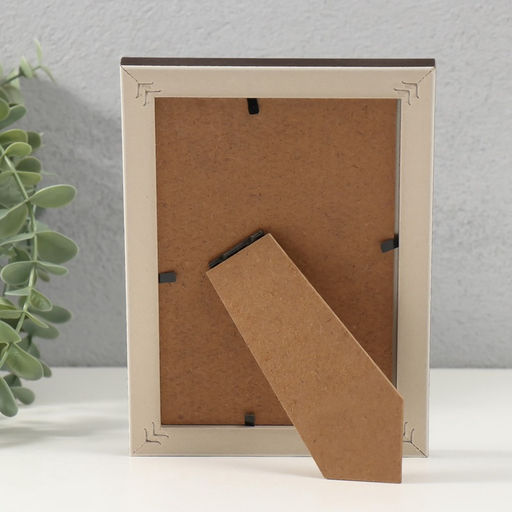 Фоторамка для фото 10×15 см «Лестница с ромбами», пластик, шоколад, 2×13×17.9 см