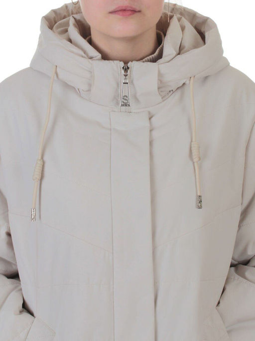 B-552 LT. BEIGE Куртка демисезонная женская (100 гр. холлофайбер)