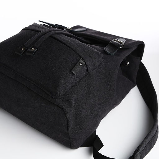 Рюкзак мужской городской TEXTURA, текстиль, цвет чёрный  фото 3