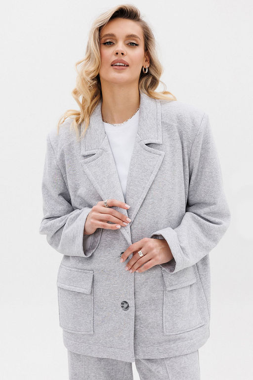 Жакет GO F4105/50-04.170-176 серый меланж - Pirs фото 3