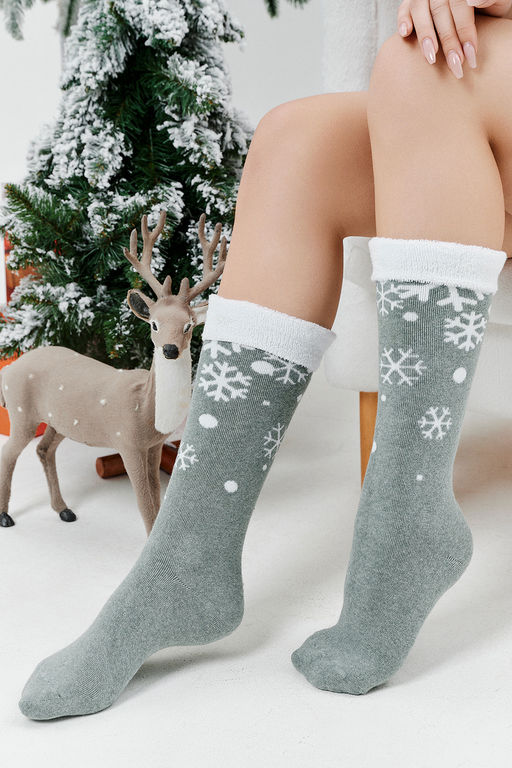 Цена за 6 пар. Гольфы Снежинка детские