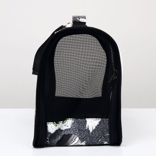 Сумка-переноска каркасная Зимние коты, размер L, 53 х 21 х 29 см - Пижон фото 4