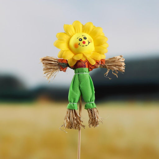 Цена за 12 шт. Огородное пугало «Солнышко», 16 см, h=50 см, МИКС, Greengo