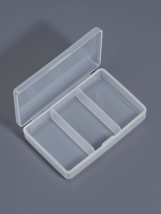 Органайзер для хранения мелочей, 3 ячейки, 11×7×2.5 см, прозрачный