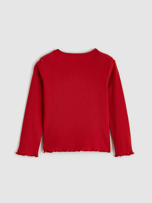 Bisiklet Yaka Kalp Nak??l? K?z ?ocuk Ti??rt