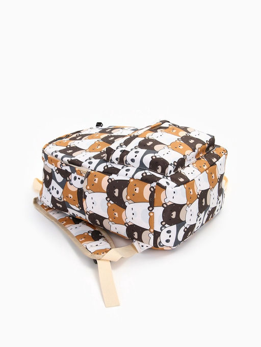 Набор: рюкзак школьный и пенал, с карманами, с принтом, размер 29?12?41 см, розовый/разноцветный