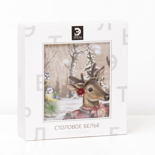 Скатерть новогодняя Этель Winter holidays d=220 см 3 см с ГМВО, 100% хлопок, саржа 190 г/м?