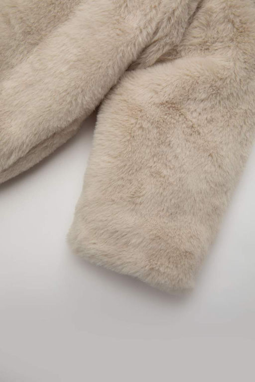 Пальто с капюшоном для маленьких девочек - Defacto фото 3