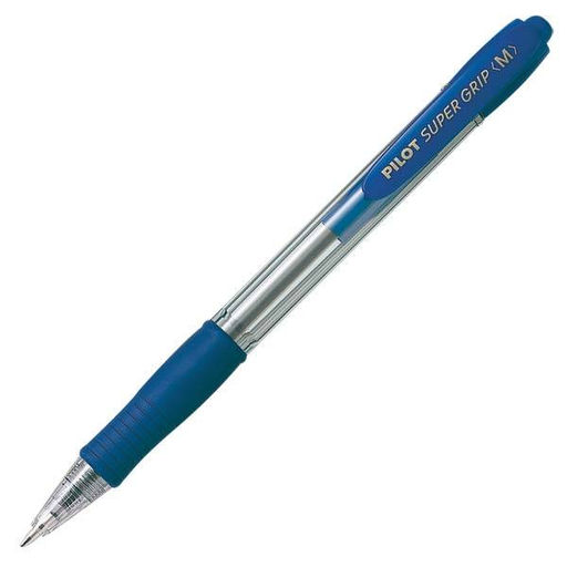 Ручка шариковая автоматическая PILOT SUPER GRIP синяя 1 мм, грип