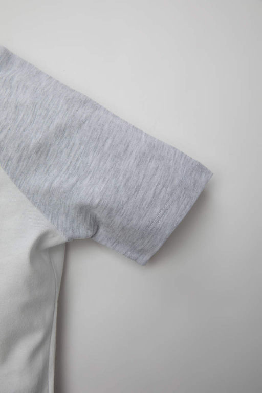 Футболка из двух предметов с короткими рукавами и принтом скейтборда для маленьких мальчиков - Defacto фото 3