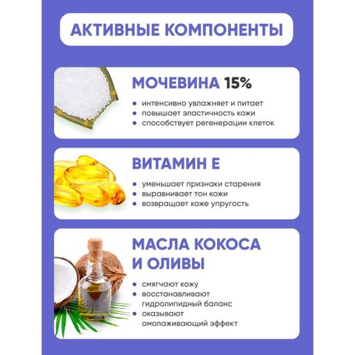EpilProfi Professional Ночной питательный крем для лица с мочевиной 15% / Urea 15% + Vitamin E, 250 мл 250 мл фото 4