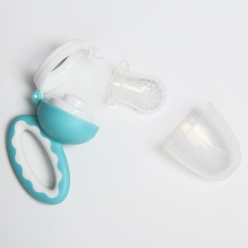 Ниблер для прикорма с силиконовой сеточкой «Колечко», цвет голубой