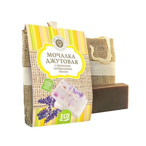 Мочалка джутовая с крымским натуральным мылом ВИННОЕ - Мануфактура дом природы фото 2