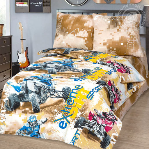 КПБ Бязь "Самойловский текстиль" 1.5 с дет.рисунком - ТЕХНО 1.5 сп. (нав.70х70)