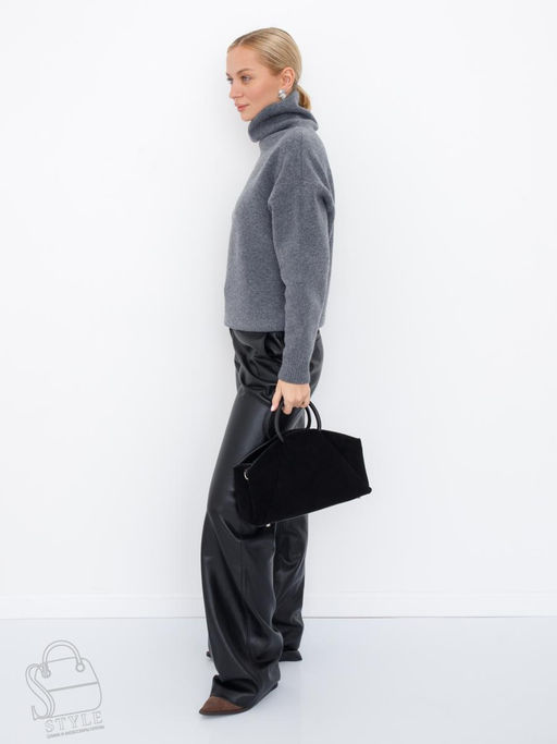 Сумка женская кожаная 1126MF black Polina&Eiterou