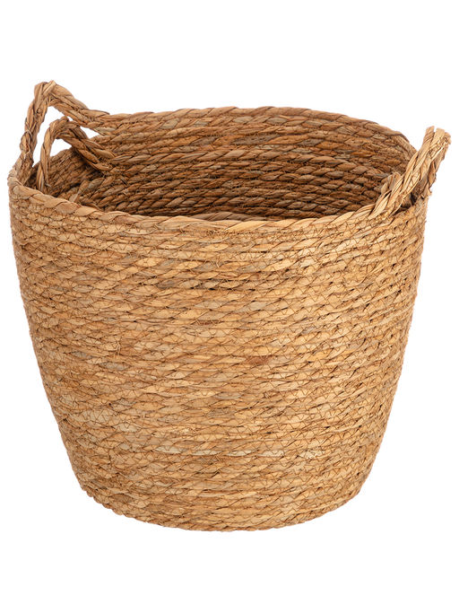 Набор 3 плетеных корзин д/хранения 32*26,5*22 см, 37*30,5*30 см, 45*32,5*31 см, водный гиацинт