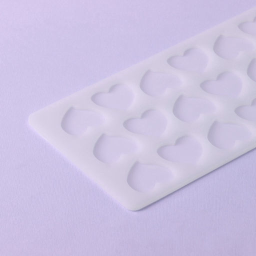 Цена за 2 шт. Форма для шоколада Сердца, силикон, 18 ячеек, 21?11?0.3 см, прозрачная - Simaland фото 2